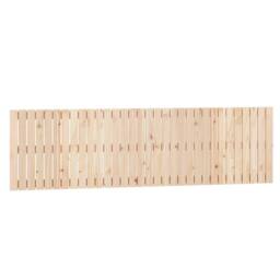 Berkfield Home Wall Headboard 204x3x60 cm Solid Wood Pine in Light Tan - Size: 204 x 3 x 60 cm - thumbnail 1