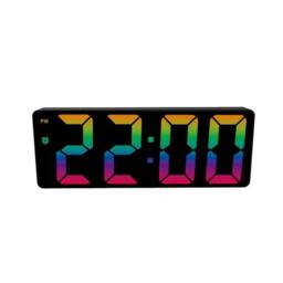 Leaper LED Large Electronic Clock with Colourful Font in Jet Black - thumbnail 2
