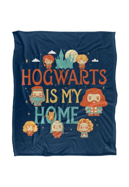 Harry Potter Hogwarts is My Home Officially Licensed Silky Touch Super Soft Throw Blanket 152x127 cm in White - image 1