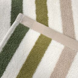 Allure Bath Fashions Cali Striped Towels - 100% Cotton in Green - thumbnail 5