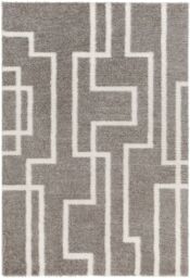 Livabliss Cloudy Shag-Modern Ivory Grey Soft Plush Pile Living Bedroom Rug in Dark Grey - Size: 160 cm x 215 cm - thumbnail 2