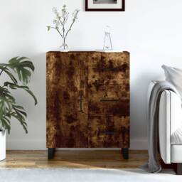 Berkfield Home Sideboard Smoked Oak 69.5x34x90 cm Engineered Wood in Brown - thumbnail 2