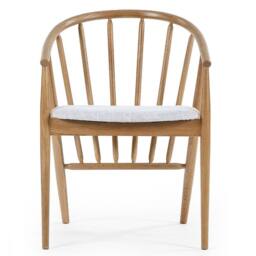 Cheshire Langham Premium Oak Curved Back Dining Chair in Natural - thumbnail 2