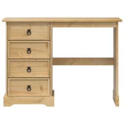 Berkfield Home Dressing Table Corona104x47x75 cm Solid Wood Pine in Brown - Size: 104 x 47 x 75 cm - thumbnail 4