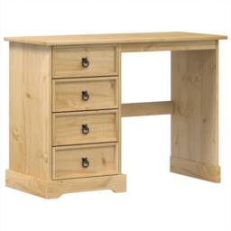 Berkfield Home Dressing Table Corona104x47x75 cm Solid Wood Pine in Brown - Size: 104 x 47 x 75 cm - thumbnail 2