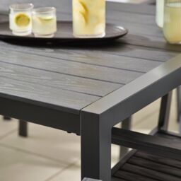 FurnitureboxUK Dubai 8 Seater Outdoor Dining Set with Wood-Effect Tabletop in Grey - thumbnail 4