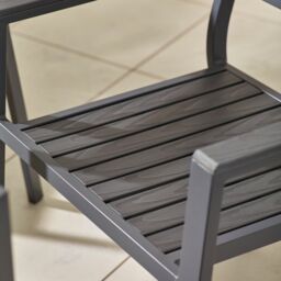 FurnitureboxUK Dubai 8 Seater Outdoor Dining Set with Wood-Effect Tabletop in Grey - thumbnail 7