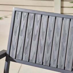 FurnitureboxUK Dubai 8 Seater Outdoor Dining Set with Wood-Effect Tabletop in Grey - thumbnail 6