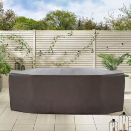FurnitureboxUK Dubai 8 Seater Outdoor Dining Set with Wood-Effect Tabletop in Grey - thumbnail 9