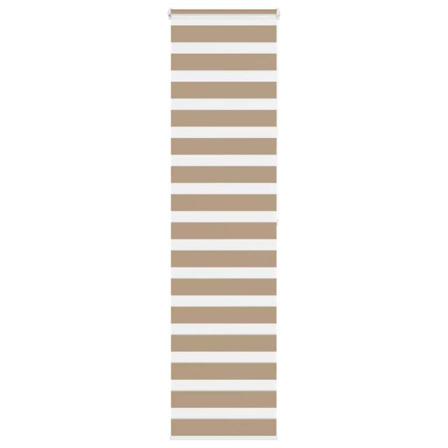 Berkfield Home Zebra Blind Sand Brown 60x200 cm Fabric Width 55.9 cm Polyester - image 1