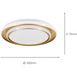 Loops Elegant 40cm Gold-Coloured LED Ceiling Light for Modern Indoor Spaces in Gold - thumbnail 4