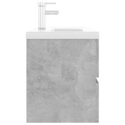 Berkfield Home Sink Cabinet with Built-in Basin Concrete Grey Engineered Wood - thumbnail 5