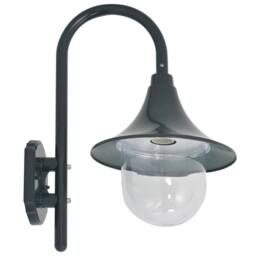 Berkfield Home Garden Wall Lamp E27 42 cm Aluminium Dark Green - thumbnail 2