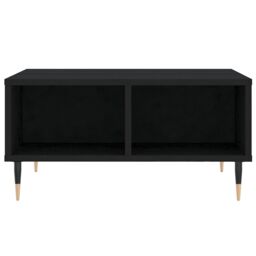 Berkfield Home Coffee Table Black 60x60x30 cm Engineered Wood - Size: 60 x 60 x 30 cm - thumbnail 4