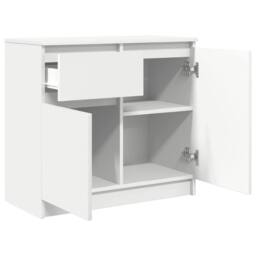 Berkfield Home Sideboard with Drawer White 71x35x65 cm Engineered Wood - Size: 71 x 35 x 65 cm - thumbnail 5