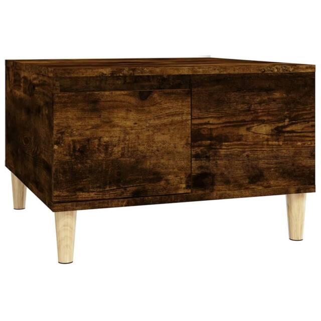 Berkfield Home Coffee Table Smoked Oak 55x55x36.5 cm Engineered Wood in Brown - image 1