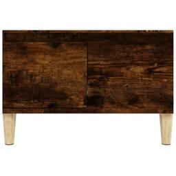 Berkfield Home Coffee Table Smoked Oak 55x55x36.5 cm Engineered Wood in Brown - thumbnail 7