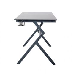 Neo Ergonomic Computer Gaming Office Desk with Headphone Hook in Grey - thumbnail 6