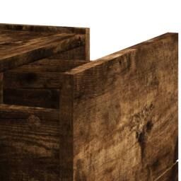 Berkfield Home Decorative Wall-mounted Bedside Cabinet Smoked Oak 45x30x35 cm in Brown - Size: 45 x 30 x 35 cm - thumbnail 9
