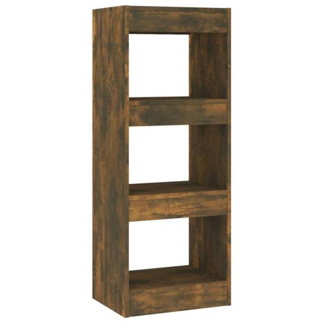 Berkfield Home Book Cabinet/Room Divider Smoked Oak 40x30x103 cm Engineered Wood in Brown - Size: 40 x 30 x 103 cm - image 1