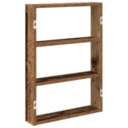 Berkfield Home Wall Shelf Old Wood 43x9x60 cm Engineered Wood in Brown - Size: 43 x 9 x 60 cm - thumbnail 6