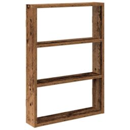 Berkfield Home Wall Shelf Old Wood 43x9x60 cm Engineered Wood in Brown - Size: 43 x 9 x 60 cm - thumbnail 2
