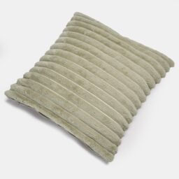 OHS 4 x Faux Fur Thick Rib Cushion Covers in Green - Size: 45 cm x 45 cm - thumbnail 6