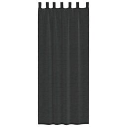 Berkfield Home Voile Curtains with Tab Top 2 pcs Black - thumbnail 4