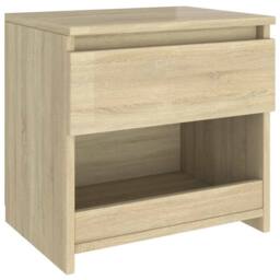 Berkfield Home Elegant Bedside Cabinets 2 pcs Sonoma Oak 40x30x39 cm Engineered Wood in Light Tan - Size: 40 x 30 x 39 cm - thumbnail 5