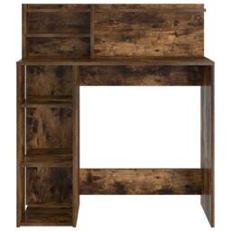 Berkfield Home Modern Desk with Storage Smoked Oak 90x48x101.5 cm Engineered Wood in Brown - thumbnail 5
