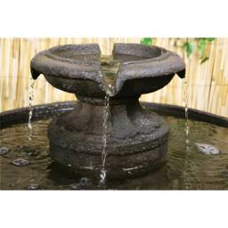 Primrose Garden Antique Birdbath Water Feature Maleda Outdoor Patio Bird Bath in Bronze - thumbnail 5