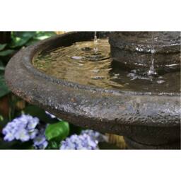 Primrose Garden Antique Birdbath Water Feature Maleda Outdoor Patio Bird Bath in Bronze - thumbnail 4