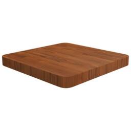 Berkfield Home Square Table Top Dark Brown 40x40x4cm Treated Solid Wood Oak - Size: 40 x 40 x 4 cm - thumbnail 2