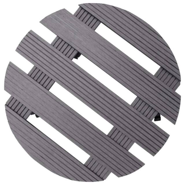 Berkfield Home Plant Trolleys 4 pcs Grey √ò30x7, 5 cm WPC - image 1