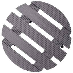 Berkfield Home Plant Trolleys 4 pcs Grey √ò30x7, 5 cm WPC - thumbnail 1