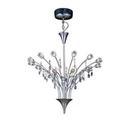 Netlighting Bouquet Pendant 18 Light G4 Chrome Crystal NOT LED CFL Compatible in Grey - thumbnail 1