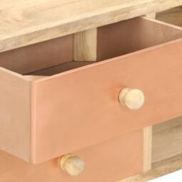 Berkfield Home TV Cabinet 110x30x45 cm Solid Mango Wood in Brown - Size: 110 x 30 x 45 cm - thumbnail 7