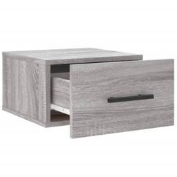 Berkfield Home Wall-mounted Bedside Cabinet Grey Sonoma 35x35x20 cm - Size: 35 x 35 x 20 cm - thumbnail 6