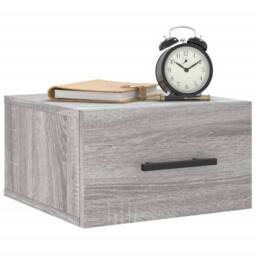 Berkfield Home Wall-mounted Bedside Cabinet Grey Sonoma 35x35x20 cm - Size: 35 x 35 x 20 cm - thumbnail 3