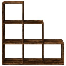 Berkfield Home Room Divider Bookcase¬†3-Tier¬†Smoked Oak 99x29x99 cm Engineered Wood in Brown - Size: 99 x 29 x 99 cm - thumbnail 5
