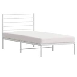 Berkfield Home Metal Bed Frame with Headboard White 90x190 cm Single - thumbnail 5