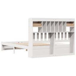Berkfield Home Bookcase Bed without Mattress White 140x190cm Solid Wood Pine - Size: 140x190 cm - thumbnail 8