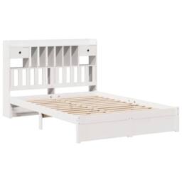 Berkfield Home Bookcase Bed without Mattress White 140x190cm Solid Wood Pine - Size: 140x190 cm - thumbnail 3