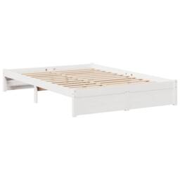 Berkfield Home Bookcase Bed without Mattress White 140x190cm Solid Wood Pine - Size: 140x190 cm - thumbnail 5