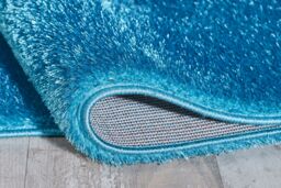 Smart Living Super Soft Fluffy Thick Pile Shimmer Shaggy Area Rugs in Teal - Size: 80 cm x 150 cm - thumbnail 4
