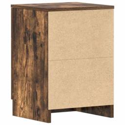 Berkfield Home Classic Bedside Cabinet Smoked Oak 38x35x56 cm Engineered Wood in Brown - Size: 38 x 35 x 56 cm - thumbnail 8