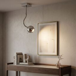 Orsina Luxe Ceiling Light Plate With Polished Metal Trim, Pendant Light Ceiling Plate, Refined Lamp Ceiling Plate in Silver - thumbnail 2