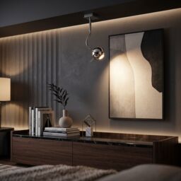 Orsina Luxe Ceiling Light Plate With Polished Metal Trim, Pendant Light Ceiling Plate, Refined Lamp Ceiling Plate in Silver - thumbnail 3