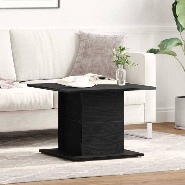 Berkfield Home Elegant Coffee Table Black Oak 55.5x55.5x40 cm Engineered Wood - image 1