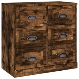 Berkfield Home Sideboards 2 pcs Smoked Oak Engineered Wood in Brown - thumbnail 6